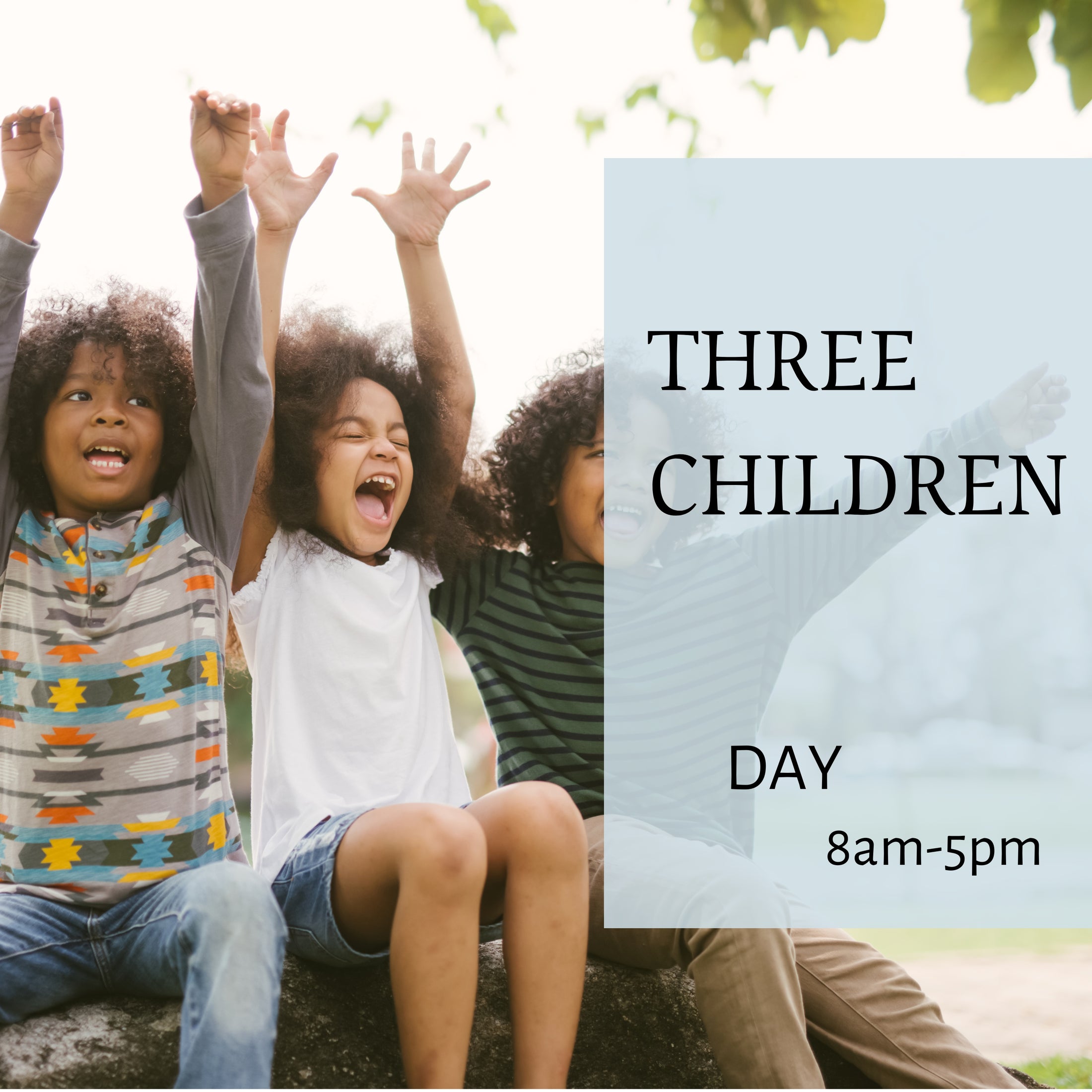 ◆ Day ◆ 3 Children (8AM-5PM)